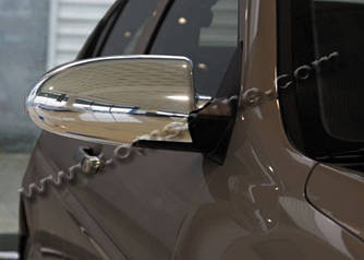 Накладки на дзеркала (2 шт., пласт) - Hyundai Accent 2006-2010 рр.