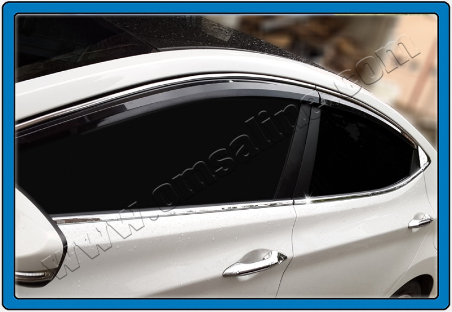 Повна окантовка вікон (10 шт., нерж.) - Hyundai Elantra 2011-2015 рр.