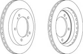 Тормозной диск передний Suzuki Grand Vitara Ferodo DDF1687