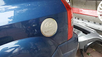 Накладка на бак (нерж) - Hyundai Tucson JM 2004+ рр.