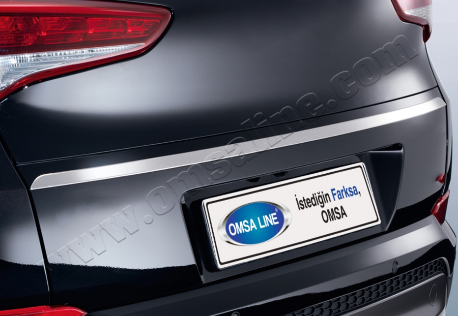Hyundai Tucson 2015+ Хром планка над номером вузька OmsaLine