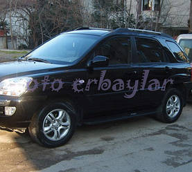 Бокові пластикові майданчики o304 (пластик) - Kia Sportage 2004-2010 рр.