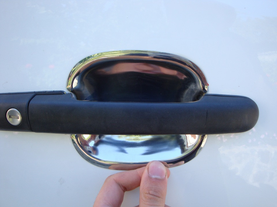 Накладки під ручки (нерж) - Mercedes Vito W638 1996-2003 рр., фото 1