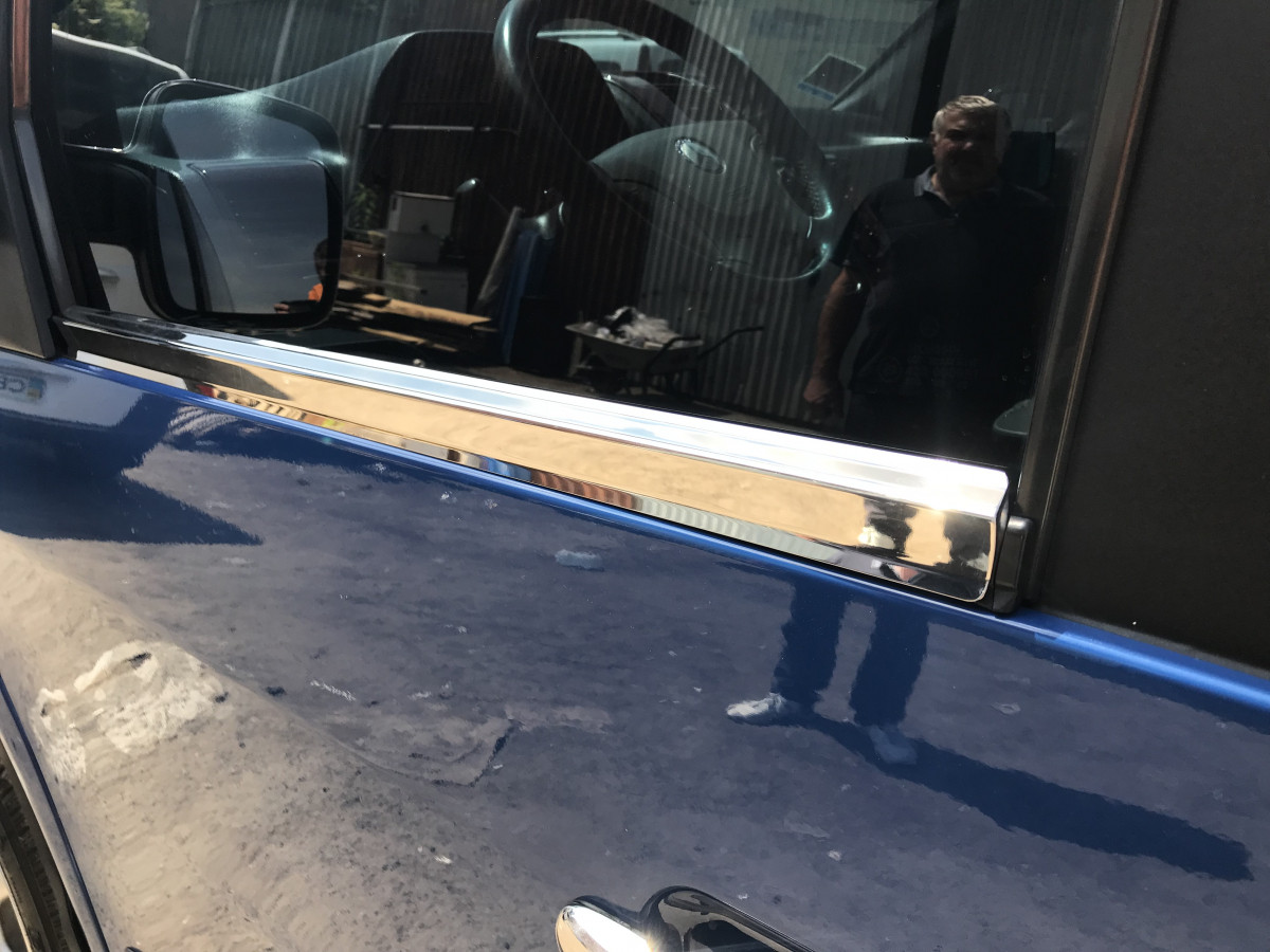 Окантовка скла (2 шт., нерж) - Mercedes Vito W638 1996-2003 рр., фото 1