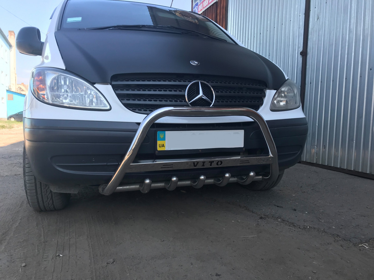 Кенгурятник WT004 (нерж.) - Mercedes Vito W639 2004-2015 рр., фото 1