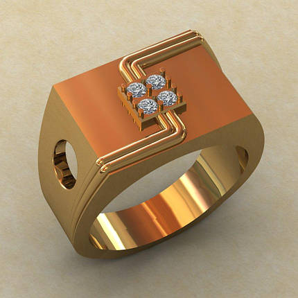 Кільце-пензель печатка, фото 1