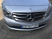 Накладки на решетку (5 шт, нерж) - Mercedes Citan 2013+ гг.