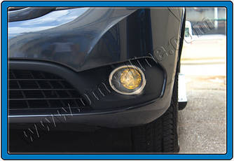 Окантовка протитуманки (2 шт., нерж) - Mercedes Citan 2013+ рр.