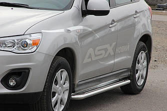 Бічні майданчики Premium (2 шт., нерж.) - Mitsubishi ASX 2010+/2016+ рр.