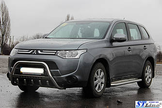 Кенгурятник WT004 (нерж.) - Mitsubishi Outlander 2013 і 2015+ рр.