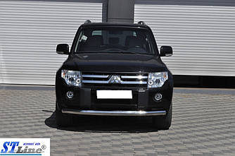 Передня захист ST008 (нерж.) - Mitsubishi Pajero Wagon IV