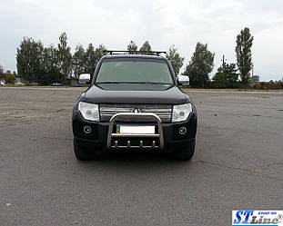 Кенгурятник QT006 (нерж.) - Mitsubishi Pajero Wagon IV