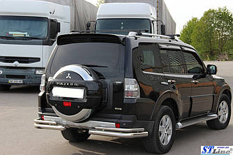 Задня дуга AK003 Подвійний (нерж.) - Mitsubishi Pajero Wagon IV