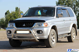 Кенгурятник WT022 (нерж) - Mitsubishi Pajero Sport 1996-2007 рр.