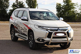 Кенгурятник WT022 (нерж) - Mitsubishi Pajero Sport 2015+ рр.