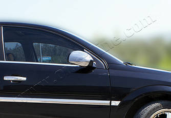 Накладки на зеркала (2 шт, нерж) - Opel Vectra C 2004+ гг.
