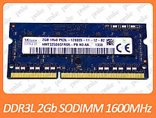 DDR3L 2GB 1600 MHz (PC3L-12800) SODIMM різні виробники