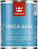 Фарба акрилатна для вікон та дверей TIKKURILA UNICA  AKVA  (ТІККУРІЛА УНІКА АКВА) 0.9л (A) біла