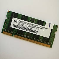 Оперативна пам'ять для ноутбука Micron SODIMM DDR2 2Gb 800MHz 6400s CL6 (MT16HTF25664HY-800E1) Б/В