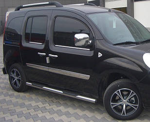 Боковые трубы BB002 (2 шт., нерж.) - Renault Kangoo 2008+ и 2013+ гг.