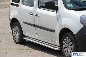 Бічні майданчики Premium (2 шт., нерж.) - Renault Kangoo 2008+ і 2013+ рр.