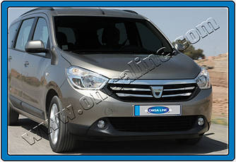 Накладки на решітку (4 шт., нерж.) - Renault Lodgy 2013+ рр.