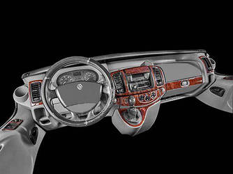 Накладки на панель (великий комплект) - Renault Trafic 2001-2015 рр.