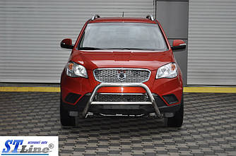 Кенгурятник WT005 (нерж.) - Ssang Yong Korando