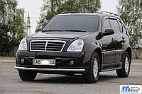 Передняя защита ST008 (нерж) - SsangYong Rexton II 2008+ и 2013+ гг.