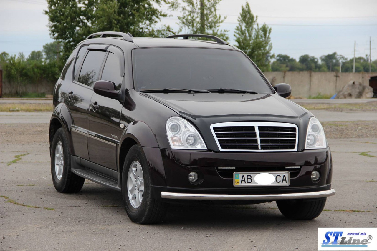 Передняя защита ST008 (нерж) - SsangYong Rexton II 2008+ и 2013+ гг. - фото 2 - id-p855796648