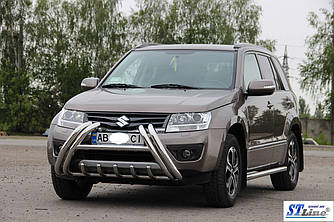 Передня дуга роги WT1 (нерж) - Suzuki Grand Vitara 2005-2014 рр.