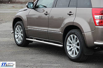 Бічні труби BB001 (2 шт., нерж) - Suzuki Grand Vitara 2005-2014 рр.