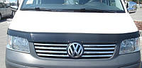 Накладки на решетку (8 полосок, нерж) - Volkswagen T5 Transporter 2003-2010 гг.