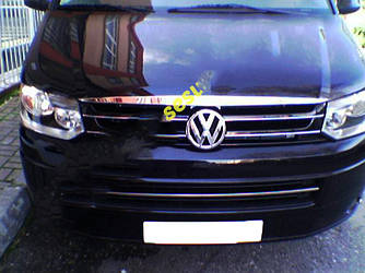 Кант на кромку капота (нерж) - Volkswagen T5 рестайлинг 2010-2015 гг.