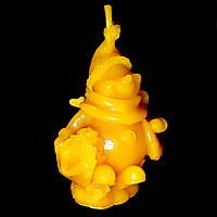 Воскова свічка "Сніговик" з натурального бджолиного воску