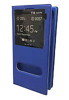 Чохол-книжка Flip Cover на магніті з двома віконцями для Lenovo A328 Синій