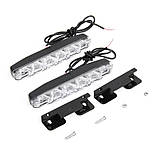 Денні ходові вогні 6 LED, маленькі, ДХО, фото 5