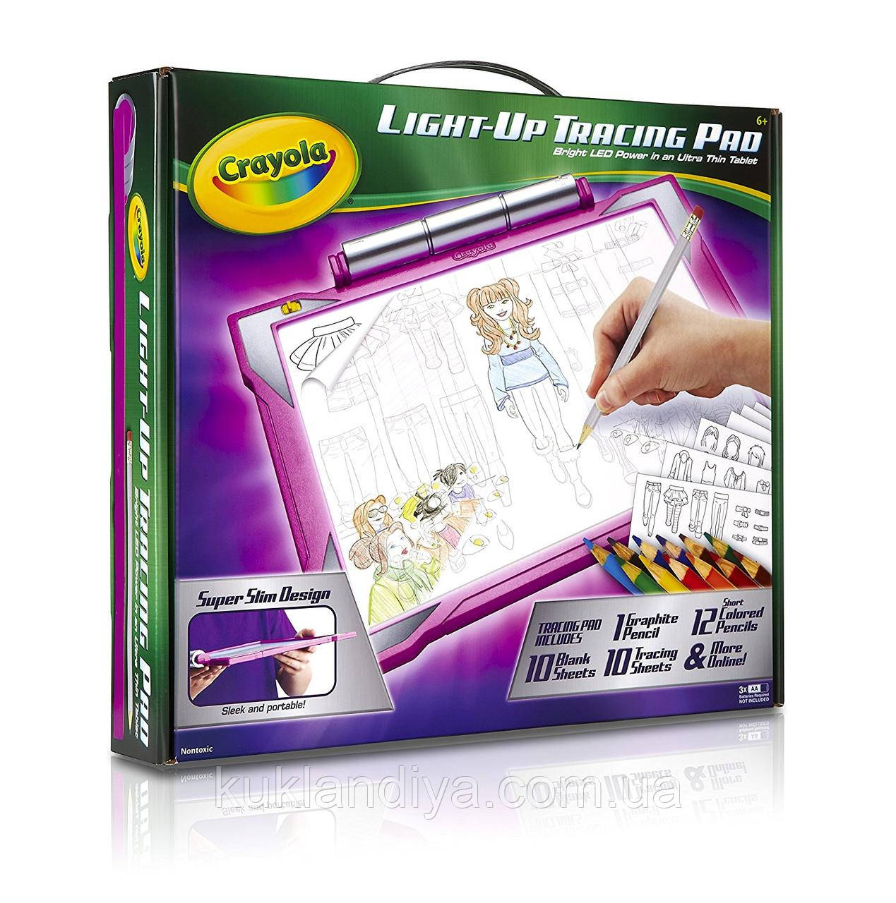 Crayola світна дошка для малювання Light-up Tracing Pad Pink