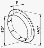 Фланець віконний Вентс ФО 150 для вентилятора діаметр 150, пластик, фото 4