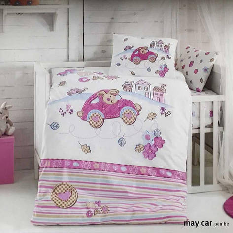 Дитяче постільна білизна KRISTAL My car pembe дитяче, фото 2