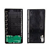 Корпус Powerbank 2 USB 6x18650 / Корпус Повербанка с фонариком Черный без батарей, фото 2