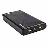 Корпус Powerbank 2 USB 6x18650 / Корпус Повербанка с фонариком Черный без батарей, фото 8