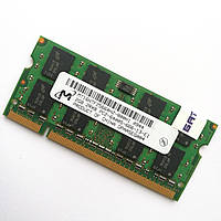 Оперативна пам'ять для ноутбука Micron SODIMM DDR2 2Gb 800MHz 6400s CL6 (MT16HTF25664HZ-800H1) Б/В