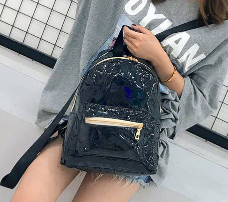 Голографічний рюкзак із геометричним дизайном, фото 1