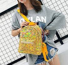 Голографічний рюкзак із геометричним дизайном, фото 2