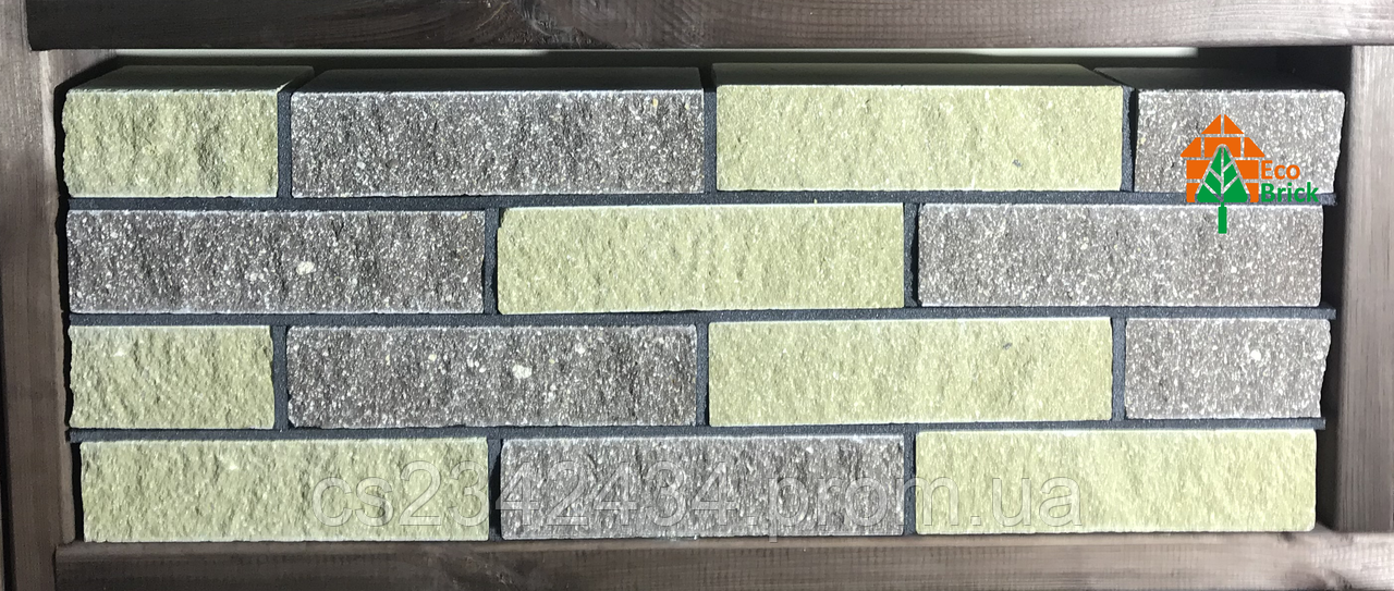 Цеглина облицювальна ECOBRICK мармурова 250x100x65 мм коричнева, оливкова