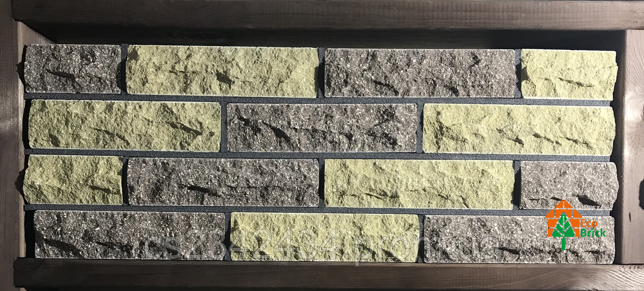 Цегла облицювальна ECOBRICK скеля 250x100x65 мм коричнева, оливкова