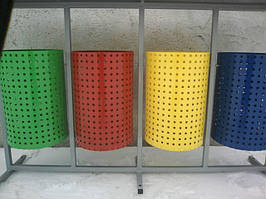 Урна Кругла для роздільного збирання сміття з 4 од. без даху, урна для сміття, урна для збирання сміття