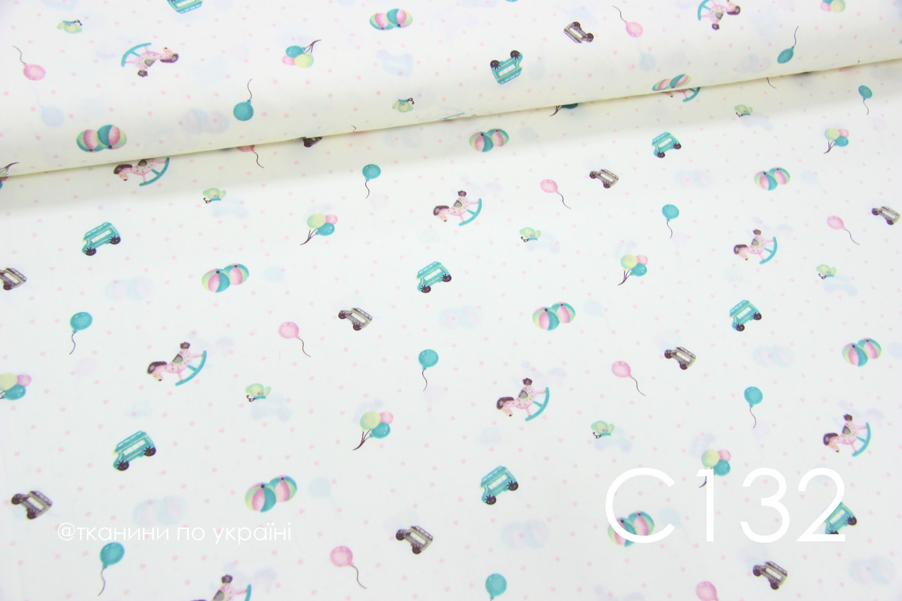 Тканина сатин Іграшки дрібні