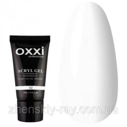 АКРИЛ-ГЕЛЬ OXXI PROFESSIONAL No02 (білий),30 МЛ 